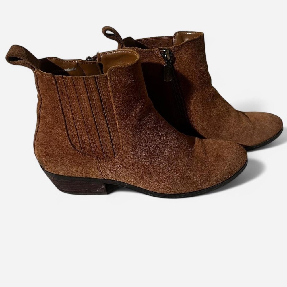 Blondo waterproof genuine suede ankle boots in camel - 8M